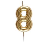 Bougie OR, chiffre 8 or