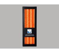 bougie orange 22x250mm kerzenfarm hahn 4er Set 100% stéarine végétale