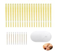 Bougie Oreilles, 20 Pièces Bougies pour les Oreilles Bougies Auriculaires avec 10 Disques de Protection de 20 Pièces Cotons Tiges Pour la Relaxation Le Soulagement du Stress