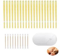 Bougie Oreilles,20pc Bougies pour les Oreilles Bougies Auriculaires avec 10 Disques de Protection de 20pc Cotons Tiges