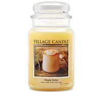 Bougie Parfum?e Village Candle Maple Butter Grand Pot Apothicaire, 21,25 oz, Jaune - Parfum Gourmand et Ambiance Chaleureuse