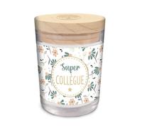 Bougie parfumée - 174 «Super collègue» - Verre - Bouchon bois - Cadeau parfumé