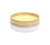 Bougie Parfumée 3 mèches à la Citronnelle Pot en Céramique - SOMLY - ALTOBUY Jaune G