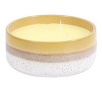 Bougie Parfumée 3 mèches à la Citronnelle Pot en Céramique - SOMLY - ALTOBUY Jaune G