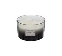 Home Deco Factory Bougie parfumée Harmony – 3 mèches, Linge Frais, Ø13 cm x H9,9 cm, Noir
