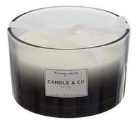 Bougie parfumée - 3 mèches - Harmony - Linge Frais - D 13 cm x H 9,9 cm - Noir