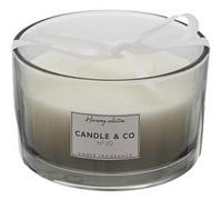 Bougie Parfumée 3 mèches Teinte Grise Senteur Ambre Ø13x8cm - ELEXI - ALTOBUY Blanc G