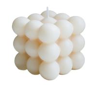 Bougie parfumée à la cire de soja en forme de cube à bulles pour aromathérapie, atmosphère romantique, bureau, décoration d'intérieur, cadeau créatif fait à la main, bougies d'aromathérapie (beige)