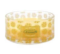 Bougie parfumée à la citronnelle Ø 19 cm - Bougie d'extérieur anti-moustiques parfumée au citron - Vase en verre avec 3 mèches - Citron Soleil