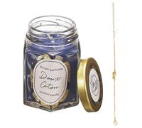 Bougie parfumée à la fleur de coton CADIX bleue + bracelet surprise