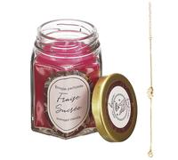 Bougie parfumée à la fraise CADIX couleur rose + bracelet surprise