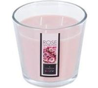 Bougie parfumée à la rose - 13,5 x 12,5 cm - Verre - Rose Rose, Rose G