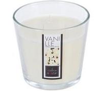 Bougie parfumée à la vanille - 13,5 x 12,5 cm - Verre - Blanc Blanc G