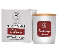 Bougie Parfumée à l'encens 200 g - Candle Frankincense à Huile Essentielle - Cire de Soja - Désodorisant pour la Maison - Parfum d’Ambiance - Aromathérapie - Idée Cadeau Noël