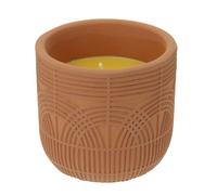 Bougie parfumée - Arabesque - Citronnelle - Pot terre cuite - Repousse moustiques 180 g