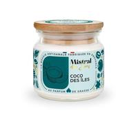 Bougie Parfumée Artisanale "Coco des Îles" 40 heures 150ml | Mistral des Sens