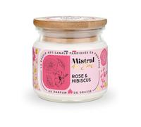 Bougie Parfumée Artisanale "Rose & Hibiscus" 40 heures 150ml | Mistral des Sens