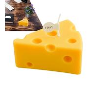 Bougie parfumée au fromage - Bougies parfumées en cire de soja naturelle au fromage jaune | Bougie faite à la main, multifonctionnelle, ornements créatifs de bureau décoratifs pour femmes, hommes,