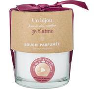 Bougie Parfumée avec Bijoux Cachés - Parfum Magnolia - Bougie avec Bracelet Coeur Surprise - Rouge
