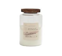 AltoBuy Bougie parfumée avec Couvercle en Acacia (H16,5 cm) Senteur Cachemire