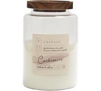 AltoBuy Bougie parfumée avec Couvercle en Acacia (H16,5 cm) Senteur Cachemire
