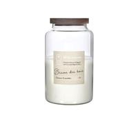 Bougie parfumée avec couvercle en acacia (H24 cm) senteur brume des bois - -