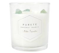 Bougie parfumée avec Pierres 35h Fascination à la Cire de Paraffine Senteur Jasmin