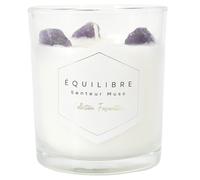 Bougie parfumée avec pierres 35h FASCINATION à la cire de paraffine senteur musc