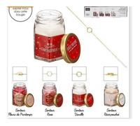 Bougie parfumée - Bijou - 6x6x7.8 cm - 4 senteurs - Multicouleurs - Verre