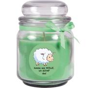 Bougie parfumée Bocal en verre à bonbons Design : BD, Coco ( vert ) - 300g