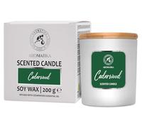 Bougie Parfumée Bois de Cèdre 200 g - Candle Aromatique à Huile Essentielle - Cire de Soja - Désodorisant pour la Maison - Parfum d’Ambiance - Aromathérapie - Idée Cadeau