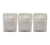 The Home Deco Factory - Bougie parfumée carrée Nude 7 cm (Lot de 3) Blanc Blanc