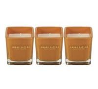 - Bougie parfumée carrée Nude 7 cm (Lot de 3) Moutarde