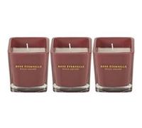 The Home Deco Factory - Bougie parfumée carrée Nude 7 cm (Lot de 3) Rose des bois