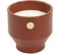 Bougie Parfumée Ciment "Médaillon" 12cm Pivoine Marron G