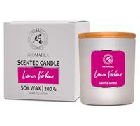 Bougie Parfumée Citron Verbena 200g - Bougie de Cire de Sojaà l'Huile Essentielle Verbena - Aromathérapie - Désodorisant pour la Maison - Idée pour Anniversaire - Noël