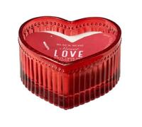 BOUGIE PARFUMÉE CUR AMOUR VERRE 6H 9X4CM Rose, Fuchsia / Rouge, Bordeaux