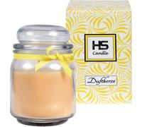 Bougie parfumée dans un verre à bonbons 13cm x Ø 9cm Vanille