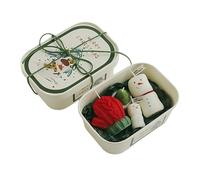 Bougie parfumée de Noël, 17,2 x 12 x 6,6 cm, bougie en de soja avec poire anglaise et freesia, rose velours, lait de café, parfums d'oud pour décoration de vacances, réunions de famille, dîners