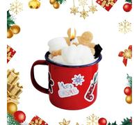 Bougie parfumée de Noël - Bougies fantaisie en cire de soja en d'épices | Bougie parfumée Bonhomme de d'épice dans une tasse sans danger pour la salle à manger et le salon