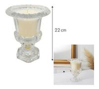 Bougie Parfumée Déco "Vase Médicis" 800g Pivoine Blanc G