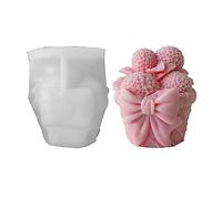 Bougie parfumée Décoration tridimensionnelle Grande Saint-Valentin Boule de fleur ronde Moule en silicone Panier de fleurs