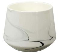 - Bougie parfumée effet marbré 10.5 cm blanc - senteur orchidée blanche