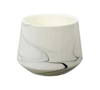 - Bougie parfumée effet marbré 10.5 cm Blanc - senteur Orchidée blanche