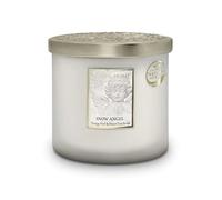 Bougie parfumée ellipse 2 mèches 220g-40h modèle Ange d'hiver (zeste d'orange et patchouli) - Heart & Home