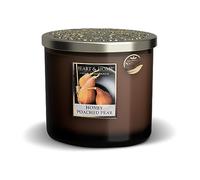 Bougie parfumée ellipse 2 mèches 220g-40h modèle Poire pochée au miel - Heart & Home