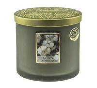 Bougie parfumée ellipse 2 mèches 220g-40h senteur Fleur de coton - Heart & Home
