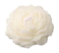 Bougie parfumée en cire de soja faite à la main en forme de pivoine pour décoration d'intérieur, décoration de table de mariage et centre de table de banquet, parfum floral (blanc)