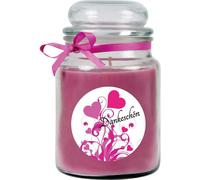 Bougie parfumée en pot de bonbon Design : Merci, Lavande ( Lila ) - 500g