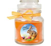 Bougie parfumée en pot - Pâques Orange - Bonbon 120gr ( 30h ) - Lapin dans le panier